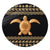 Hawaiian Golden Turtle Hibiscus Plumeria Polynesian Round Carpet - AH Round Carpet Luxurious Plush - Polynesian Pride