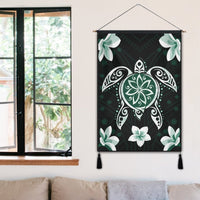 Hawaiian Greenie Turtle Plumeria Hanging Poster AH - Polynesian Pride