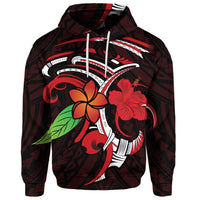 Custom Hawaiian Hibiscus and Plumeria Flower Polynesian Hoodie - Polynesian Pride
