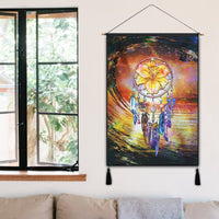 Hawaiian Hibiscus Dreamcatcher Wales Night Hanging Poster - AH - Polynesian Pride