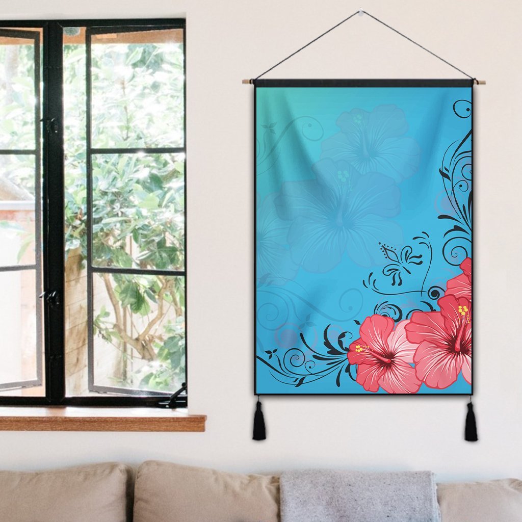 Hawaiian Hibiscus Flower Red Hanging Poster - AH - AH - Polynesian Pride