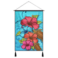 Hawaiian Hibiscus Flower Soulful Hanging Poster - AH Hanging Poster Cotton And Linen - Polynesian Pride