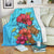 Hawaiian Hibiscus Flower Soulful Premium Blankets - AH White - Polynesian Pride