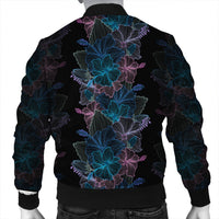 Hawaiian Hibiscus Full Color Polynesian Bomber Jacket - AH - Polynesian Pride