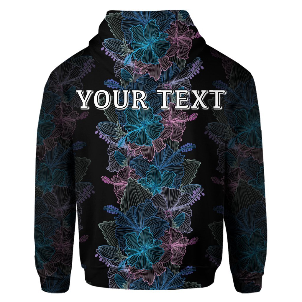 Custom Hawaiian Hibiscus Full Color Polynesian Hoodie - Polynesian Pride