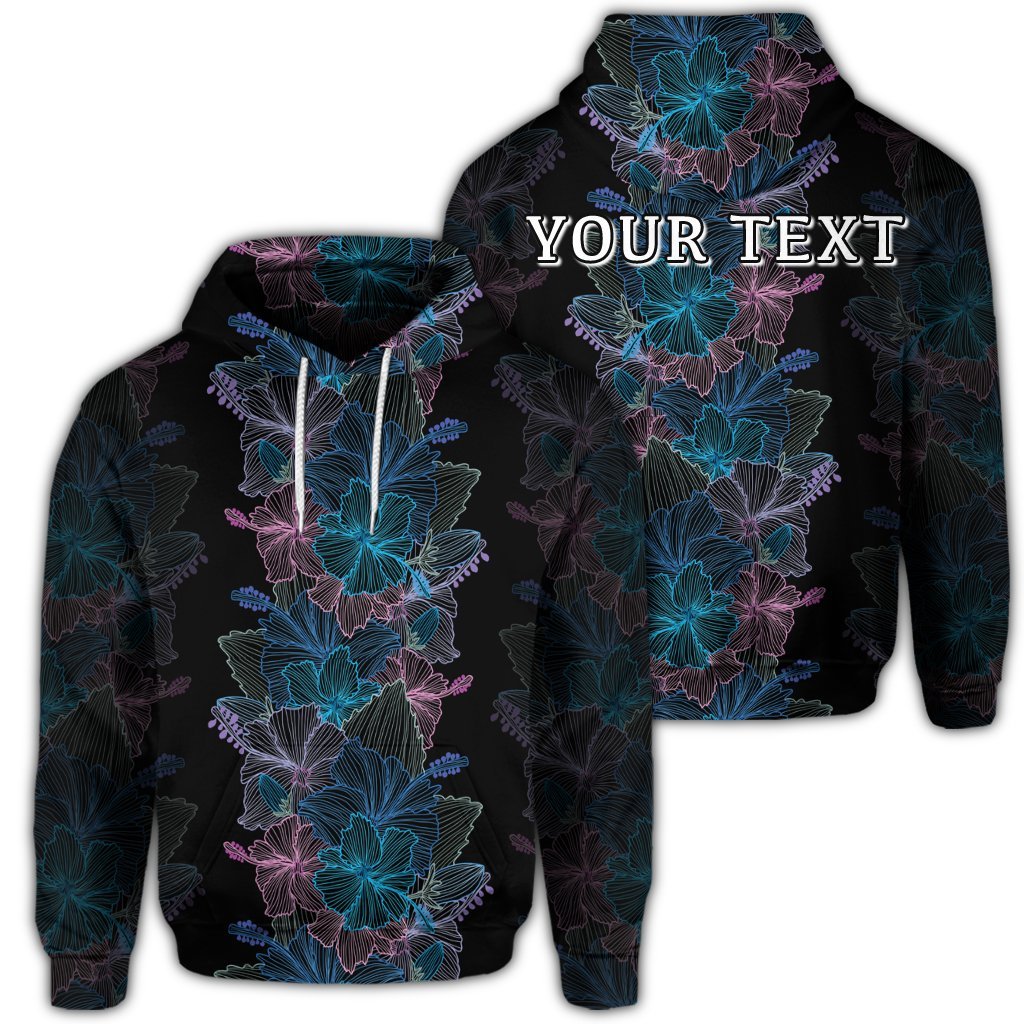 Custom Hawaiian Hibiscus Full Color Polynesian Hoodie Unisex Art - Polynesian Pride