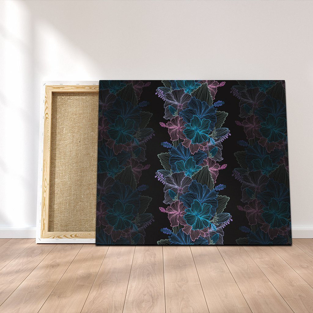 Hawaiian Hibiscus Full Color Polynesian Canvas - AH Canvas Poly-cotton - Polynesian Pride