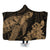 Hawaiian Hibiscus Memory Turtle Polynesian Hooded Blanket Gold - AH Hooded Blanket White - Polynesian Pride