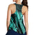 Hawaiian Hibiscus Memory Turtle Polynesian Racerback Tank Turquoise - AH - Polynesian Pride