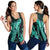 Hawaiian Hibiscus Memory Turtle Polynesian Racerback Tank Turquoise - AH Black - Polynesian Pride