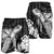 Hawaiian Hibiscus Memory Turtle Polynesian Men's Shorts White - AH - Polynesian Pride