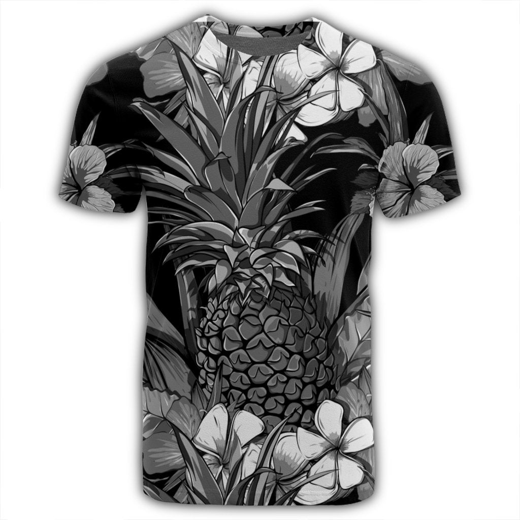 Hawaiian Hibiscus Plumeria and Pineapple Polynesian T Shirt - Polynesian Pride