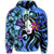 Hawaiian Hibiscus Plumeria Hula Girl Polynesian Zip Hoodie - Polynesian Pride