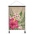 Hawaiian Hibiscus Plumeria Palm Leaves Lauhala Background Polynesian Hanging Poster - AH Hanging Poster Cotton And Linen - Polynesian Pride