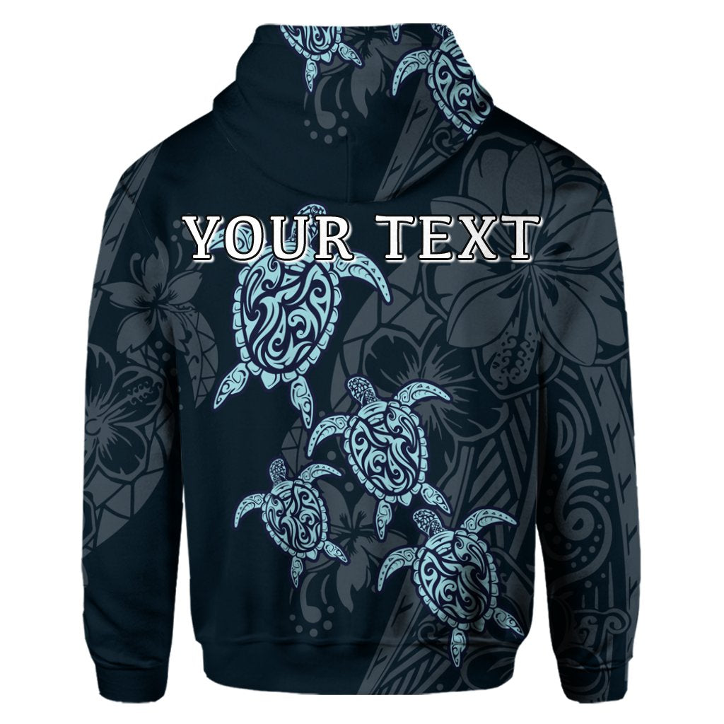 Custom Hawaiian Hibiscus Plumeria Sea Turtle Polynesian Hoodie - Polynesian Pride