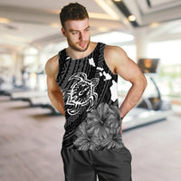 Hawaiian Hibiscus Sea Turtle Swim Polynesian Tank Top - AH - Polynesian Pride