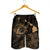Hawaiian Hibiscus Sea Turtle Swim Polynesian Men's Shorts - Gold - AH - Polynesian Pride