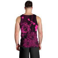 Hawaiian Hibiscus Sea Turtle Swim Polynesian Tank Top - Pink - AH - Polynesian Pride