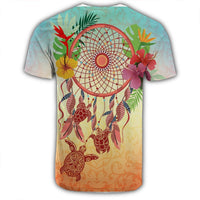 Hawaiian Hibiscus Strelitzia Flower Dreamcatcher T Shirt - Polynesian Pride
