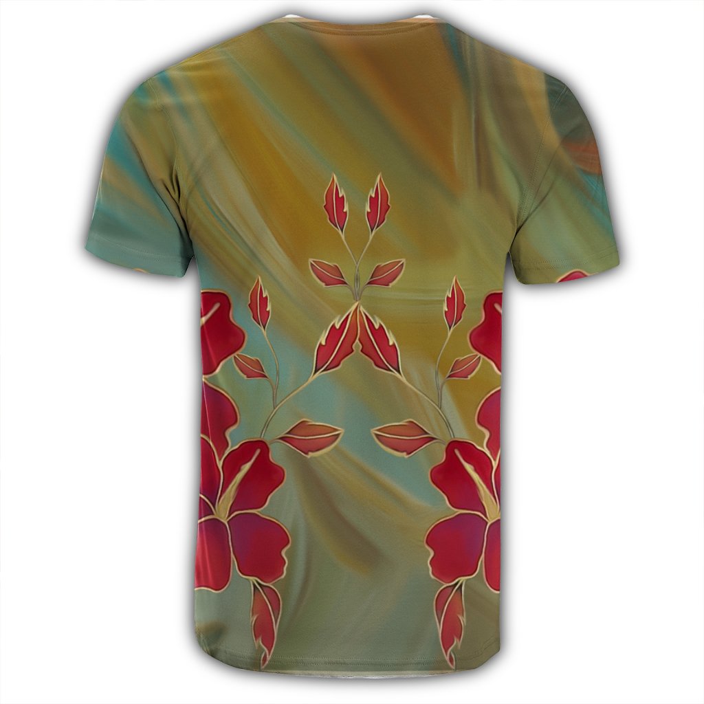 Hawaiian Hibiscus Water Color T Shirt - Polynesian Pride
