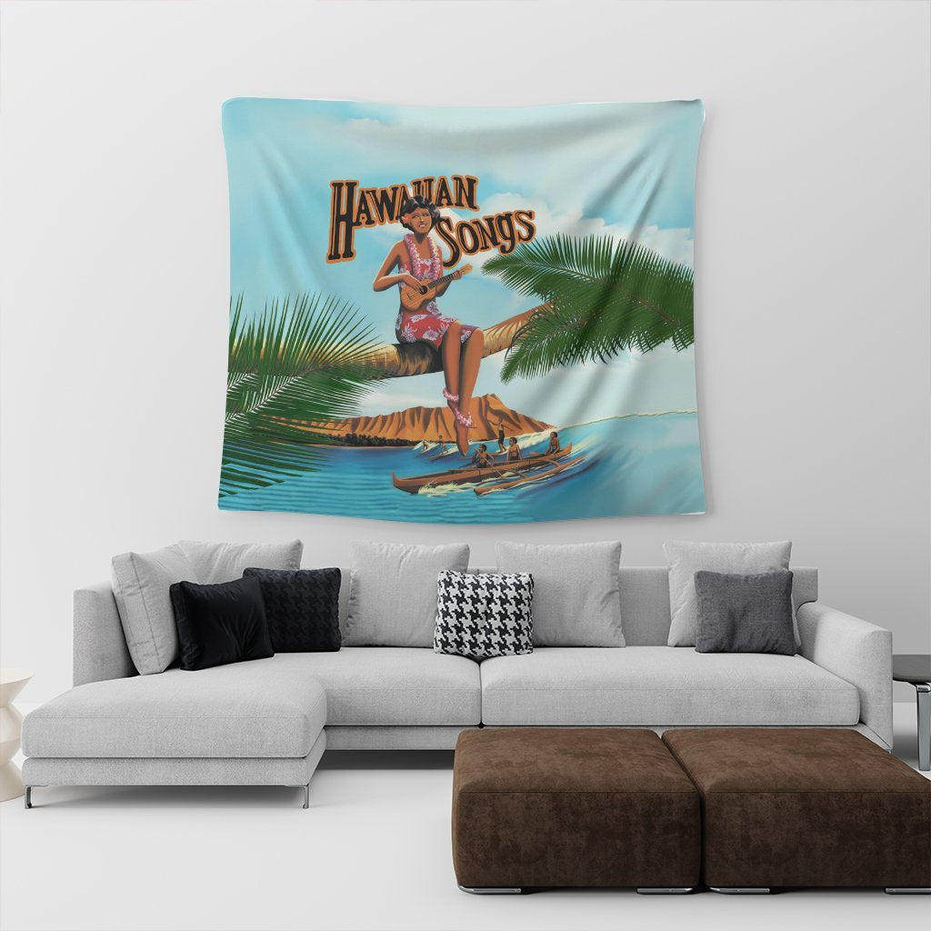 Hawaiian Hula Aboriginal Song Tapestry - AH - Polynesian Pride