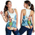 Hawaiian Hula Dance Cartoon Hibiscus Wave Racerback Tank - AH Black - Polynesian Pride