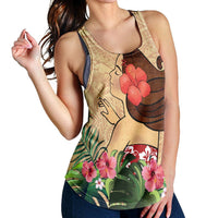 Hawaiian Hula Girl And Hibiscus Polynesian Racerback Tank - AH - Polynesian Pride