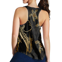 Hawaiian Hula Girl And Turtle Hibiscus Racerback Tank - AH - Polynesian Pride