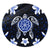 Hawaiian Icon Blue Turtle Plumeria Round Carpet AH Round Carpet Luxurious Plush - Polynesian Pride
