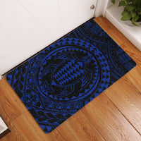 Hawaiian Kakau Honu Arc Polynesian Door Mat Blue AH Door Mat Blue - Polynesian Pride