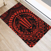 Hawaiian Kakau Honu Arc Polynesian Door Mat Red AH - Polynesian Pride