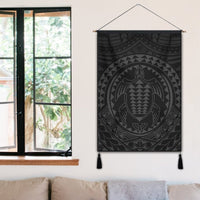 Hawaiian Kakau Honu Arc Polynesian Gray Hanging Poster - AH - Polynesian Pride
