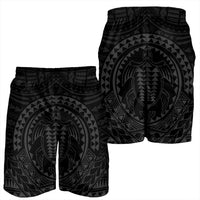 Hawaiian Kakau Honu Arc Polynesian Gray Men's Shorts - AH - Polynesian Pride