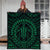 Hawaiian Kakau Honu Arc Polynesian Green Premium Quilts - AH - Polynesian Pride
