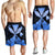 Hawaiian Kanaka Men's Shorts Hibiscus Polynesian Love - Blue - AH - Polynesian Pride