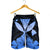 Hawaiian Kanaka Men's Shorts Hibiscus Polynesian Love - Blue - AH - Polynesian Pride
