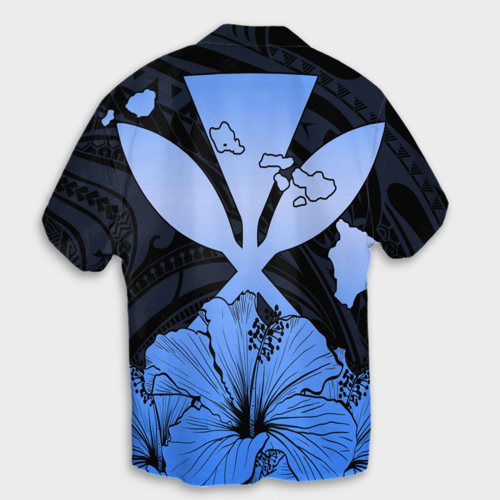 Hawaiian Kanaka Hawaiian Shirt Hibiscus Polynesian Love - Blue - AH - Polynesian Pride