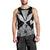 Hawaiian Kanaka Tank Top Hibiscus Polynesian Love - Gray - AH Black - Polynesian Pride