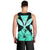 Hawaiian Kanaka Tank Top Hibiscus Polynesian Love - Turquoise - AH - Polynesian Pride