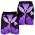 Hawaiian Kanaka Men's Shorts Hibiscus Polynesian Love - Violet - AH - Polynesian Pride