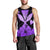 Hawaiian Kanaka Tank Top Hibiscus Polynesian Love - Violet - AH Black - Polynesian Pride