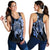 Hawaiian Kanaka Hibiscus Plumeria Mix Polynesian Turtle Racerback Tank - Blue - AH Black - Polynesian Pride