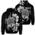 Custom Hawaiian Kanaka Hibiscus Plumeria Mix Polynesian Turtle Hoodie Gray Unisex Art - Polynesian Pride