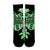 Hawaiian Kanaka Hibiscus Plumeria Mix Polynesian Turtle Crew Socks - Green - AH - Polynesian Pride