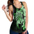 Hawaiian Kanaka Hibiscus Plumeria Mix Polynesian Turtle Racerback Tank - Green - AH - Polynesian Pride