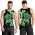 Hawaiian Kanaka Hibiscus Plumeria Mix Polynesian Turtle Tank Top - Green - AH - Polynesian Pride