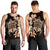 Hawaiian Kanaka Hibiscus Plumeria Mix Polynesian Turtle Tank Top - Orange - AH - Polynesian Pride