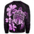 Hawaiian Kanaka Hibiscus Plumeria Mix Polynesian Turtle Sweatshirt - Pink - AH - Polynesian Pride