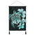 Hawaiian Kanaka Hibiscus Plumeria Mix Polynesian Turtle Hanging Poster - Turquoise - AH Hanging Poster Cotton And Linen - Polynesian Pride