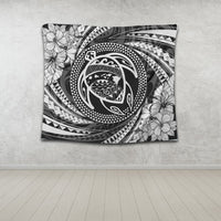 Hawaiian Kanaka Honu Hibiscus Tornando Polynesian Tapestry - AH - Polynesian Pride
